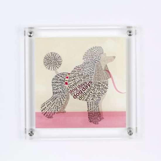 Product photograph of Agatiyo Poodle Wall Art Frame In Multicolor from Furniture in Fashion