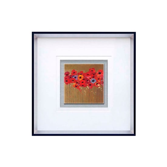 Agatiyo Poppies Two Square Wall Art Frame In Multicolor