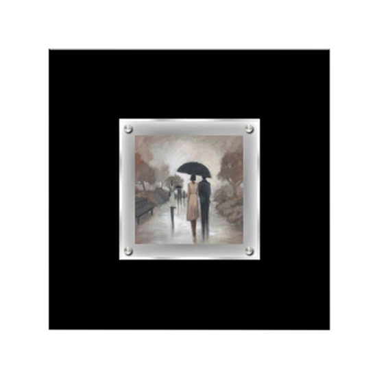 Read more about Agatiyo rainy day couple walking 2 wall art frame in multicolor