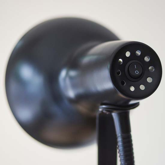 Agen Metal Task Floor Lamp In Matt Black