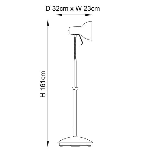 Agen Metal Task Floor Lamp In Satin Nickel