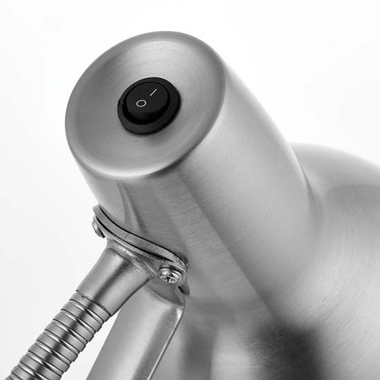 Agen Metal Task Table Lamp With USB In Satin Nickel