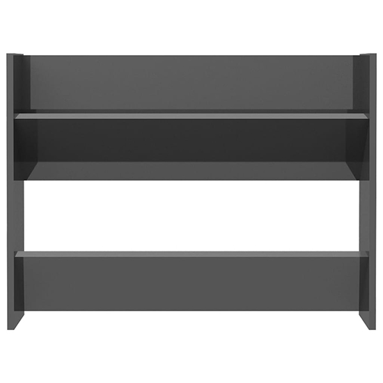 Agim High Gloss Shoe Storage Rack With 2 Shelves In Grey_3