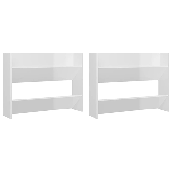 Agim High Gloss Shoe Storage Rack With 4 Shelves In White_3