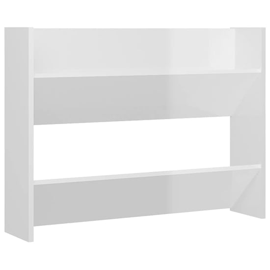Agim High Gloss Shoe Storage Rack With 4 Shelves In White_4