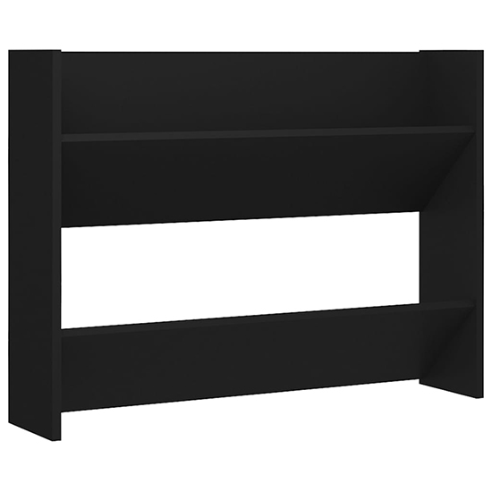 Agim Wooden Shoe Storage Rack With 2 Shelves In Black_2
