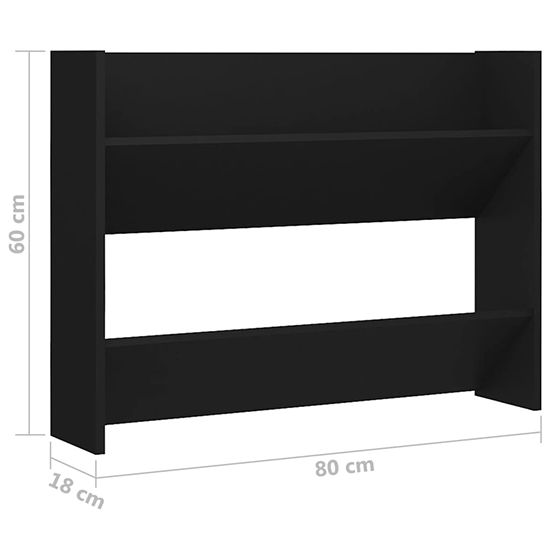 Agim Wooden Shoe Storage Rack With 2 Shelves In Black_4