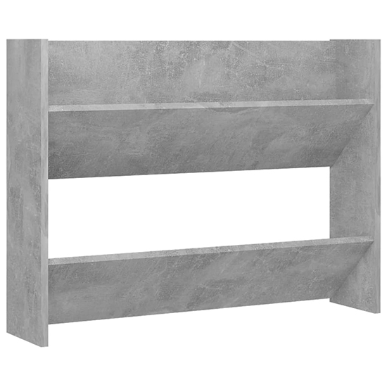 Agim Wooden Shoe Storage Rack With 2 Shelves In Concrete Effect_2