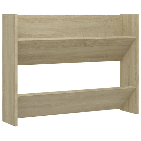 Agim Wooden Shoe Storage Rack With 2 Shelves In Sonoma Oak