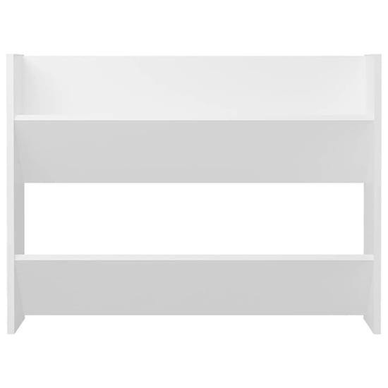 Agim Wooden Shoe Storage Rack With 2 Shelves In White