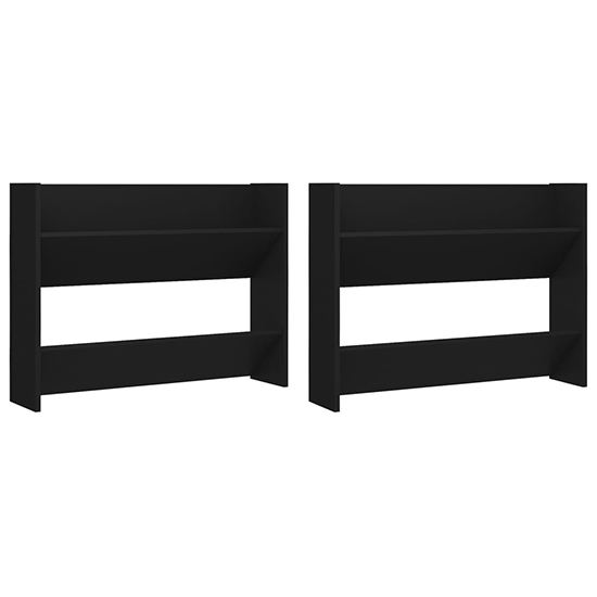 Agim Wooden Shoe Storage Rack With 4 Shelves In Black_3