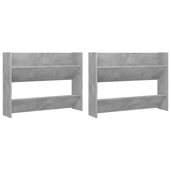 Agim Wooden Shoe Storage Rack With 4 Shelves In Concrete Effect_3