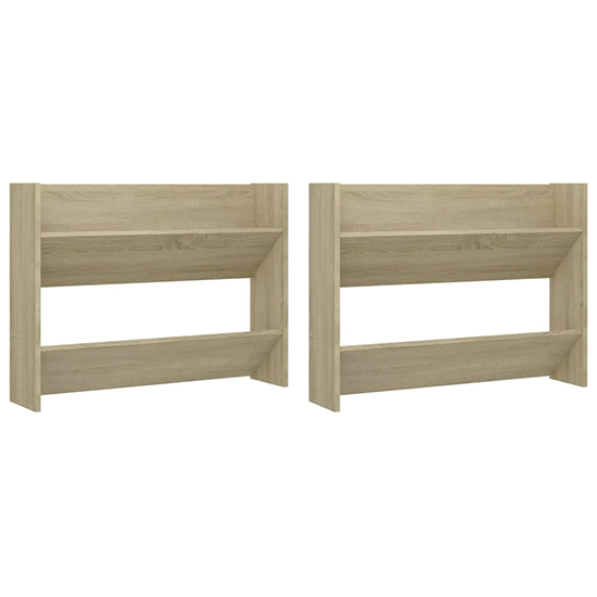 Agim Wooden Shoe Storage Rack With 4 Shelves In Sonoma Oak