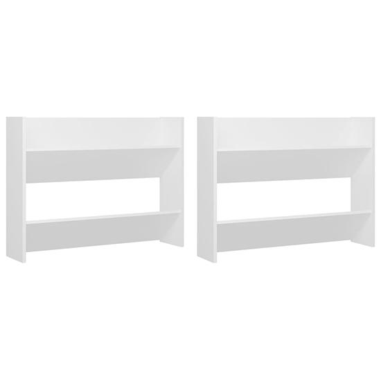 Agim Wooden Shoe Storage Rack With 4 Shelves In White