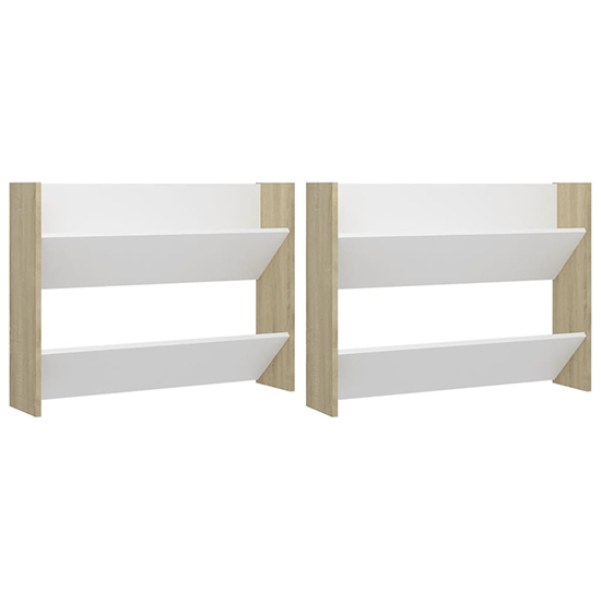 Agim Wooden Shoe Storage Rack With 4 Shelves In White Oak_3