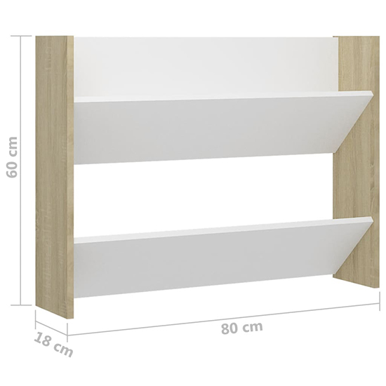 Agim Wooden Shoe Storage Rack With 4 Shelves In White Oak_6