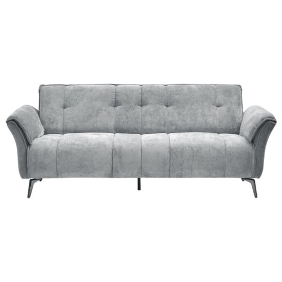 Read more about Agios fabric 3 seater sofa in grey with black chromed legs