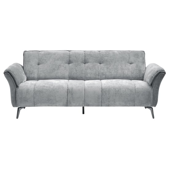 Product photograph of Agios Fabric 3 Seater Sofa In Grey With Black Chromed Legs from Furniture in Fashion