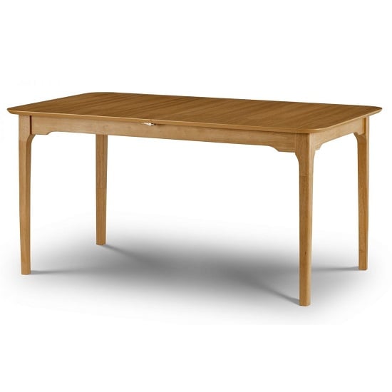 Lithium Wooden Extending Dining Table In Oak Sheen Lacquer
