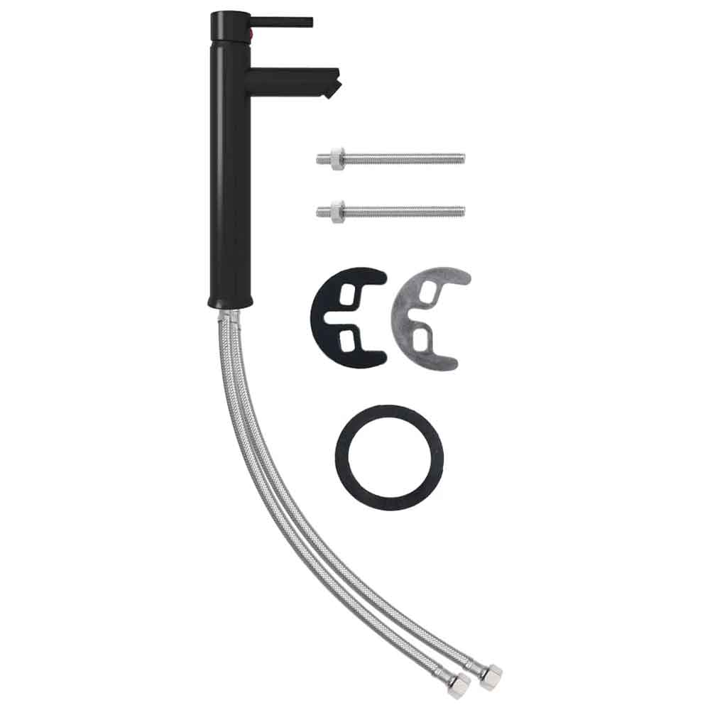 Agnano Tall Basin Mixer Tap - Black