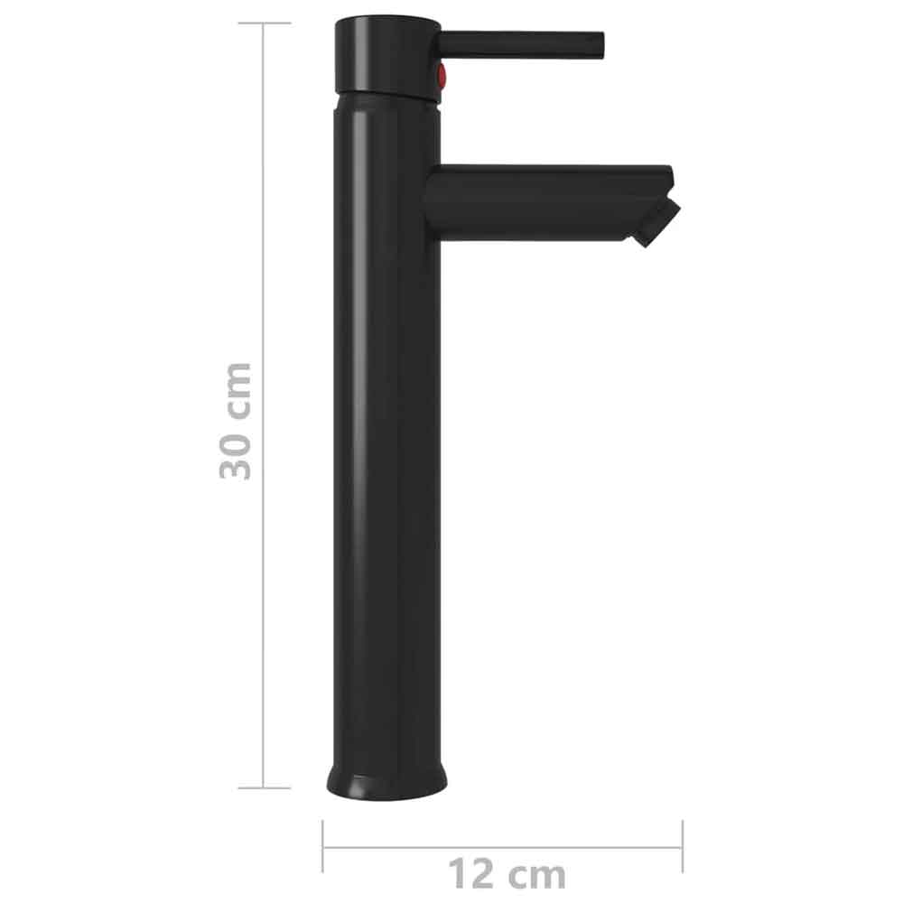 Agnano Tall Basin Mixer Tap - Black