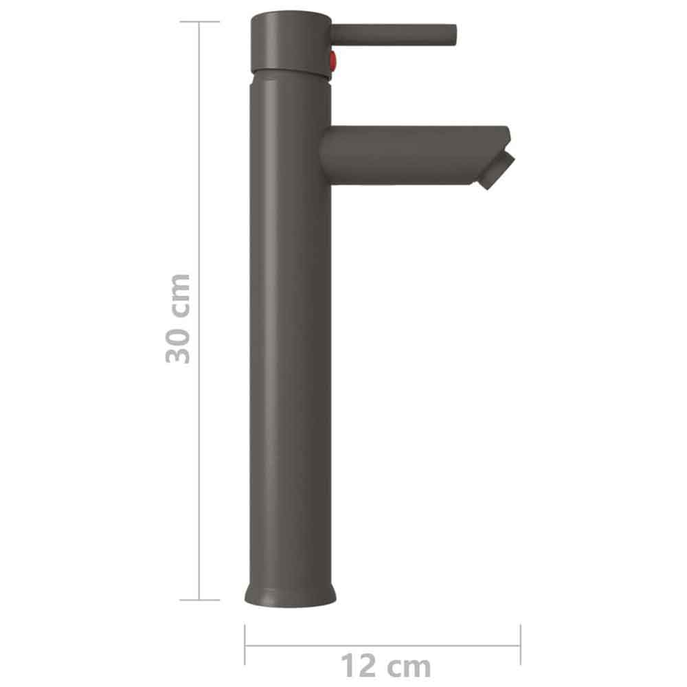 Agnano Tall Basin Mixer Tap - Grey