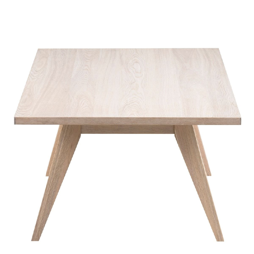 Agnano Wooden Coffee Table Rectangular In White Oak