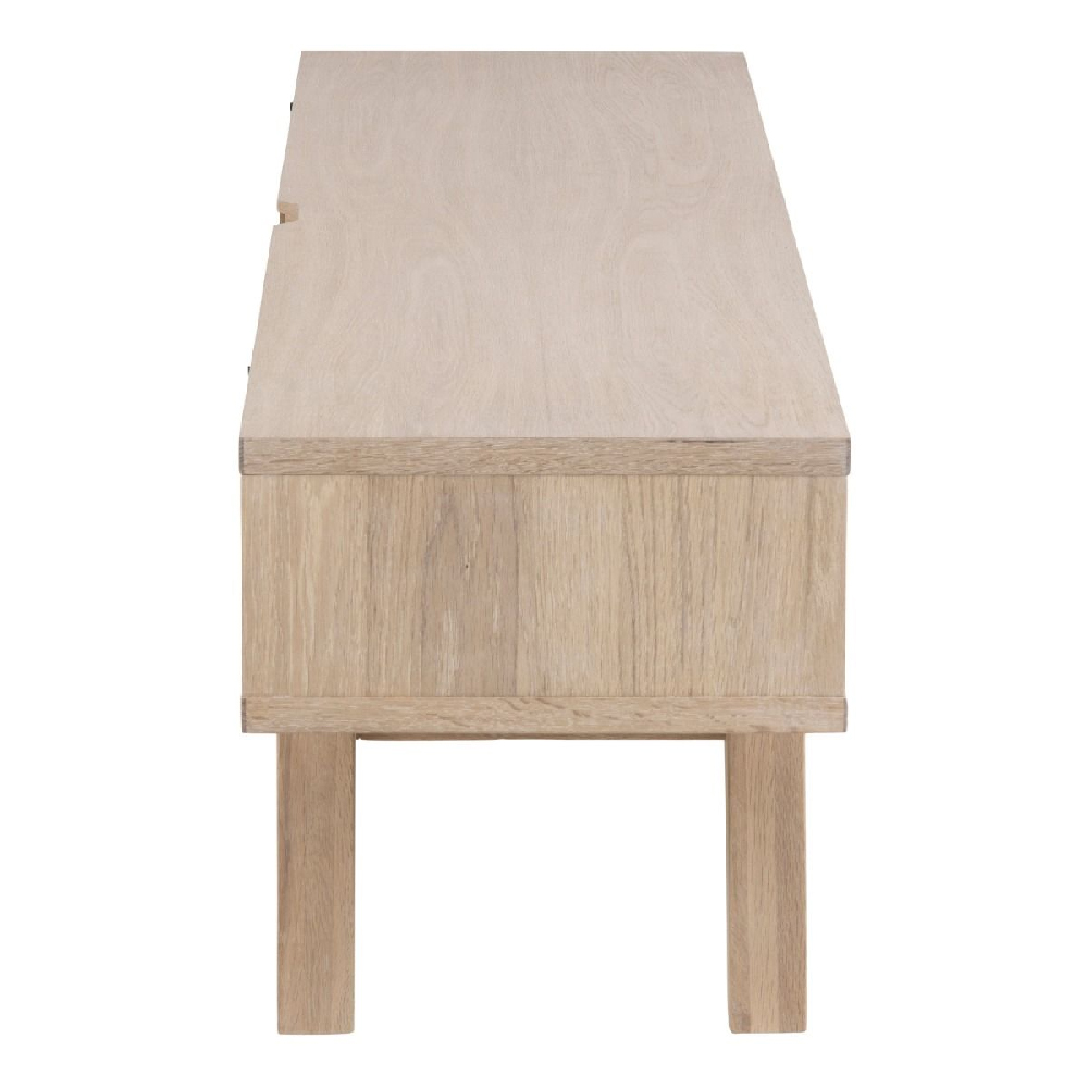 Agnano Wooden TV Stand With 2 Drawers In White Oak