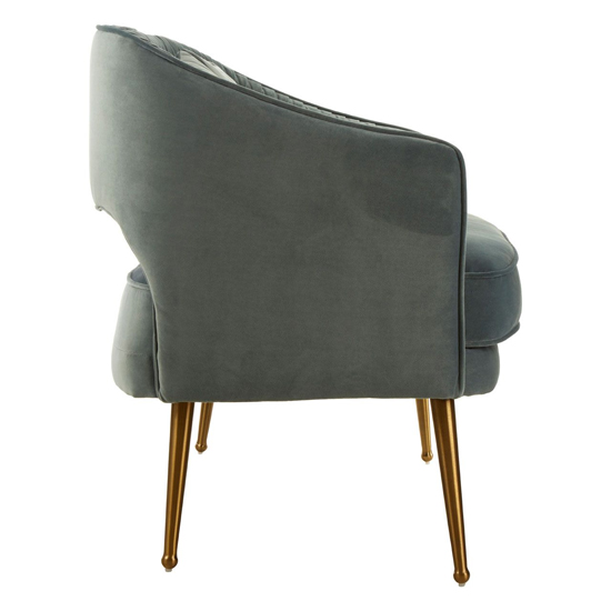 Agnetas Upholstered Velvet 2 Seater Sofa In Blue_4