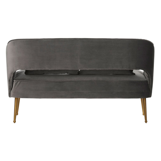Agnetas Upholstered Velvet 2 Seater Sofa In Grey_3