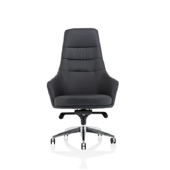 Agora Office Chair In Black With Fixed Arms And High Back_2
