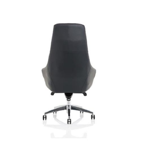 Agora Office Chair In Black With Fixed Arms And High Back_3