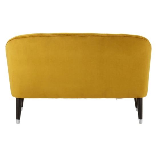 Agoront Upholstered Velvet 2 Seater Sofa In Yellow_3