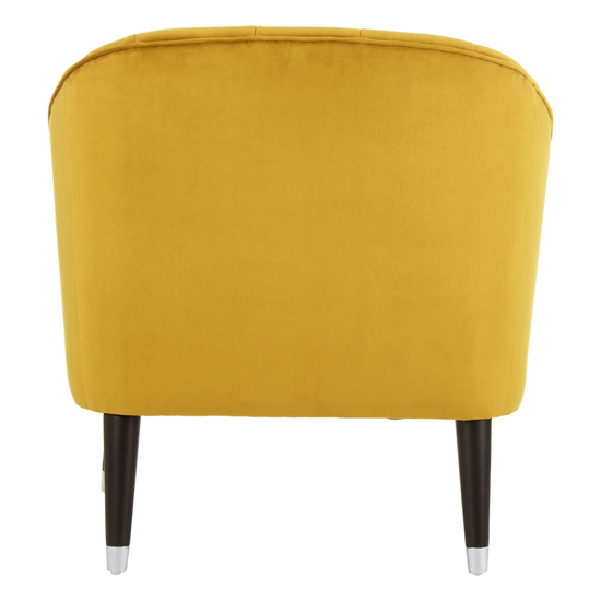 Agoront Upholstered Velvet Lounge Chair In Yellow_5
