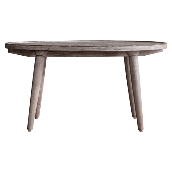 Agra Wooden Coffee Table In Natural White Furniture in Fashion