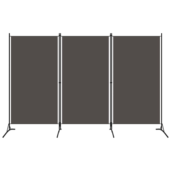 Agrippa Fabric 3 Panels 260cm x 180cm Room Divider In Anthracite_2