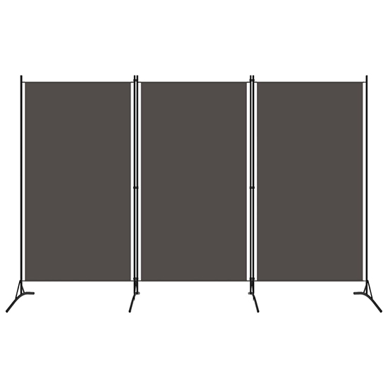 Agrippa Fabric 3 Panels 260cm x 180cm Room Divider In Anthracite