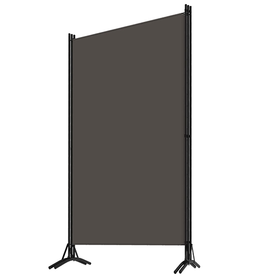Agrippa Fabric 3 Panels 260cm x 180cm Room Divider In Anthracite