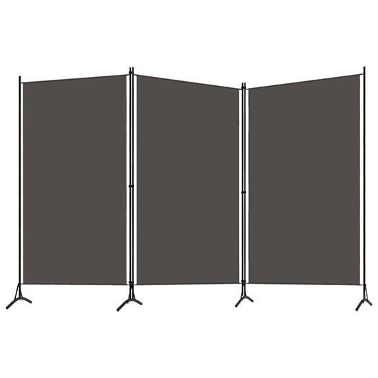 Product photograph of Agrippa Fabric 3 Panels 260cm X 180cm Room Divider In Anthracite from Furniture in Fashion