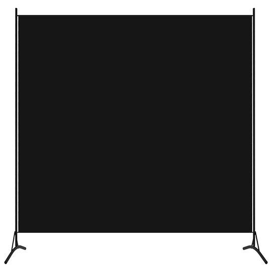 Agrippa Fabric 1 Panel 175cm x 180cm Room Divider In Black