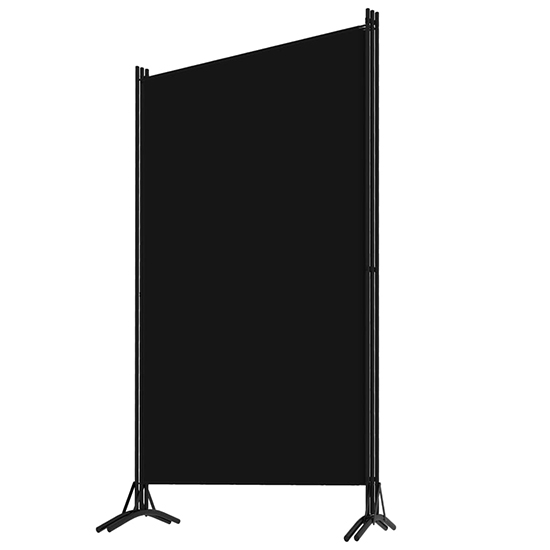 Agrippa Fabric 3 Panels 260cm x 180cm Room Divider In Black