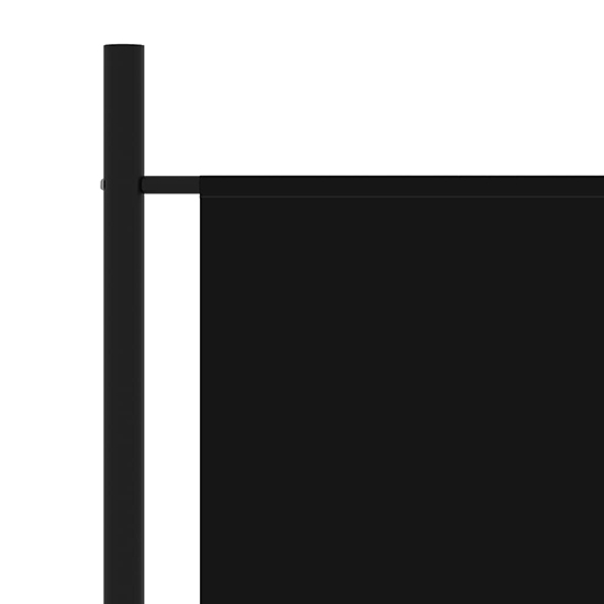 Agrippa Fabric 3 Panels 260cm x 180cm Room Divider In Black