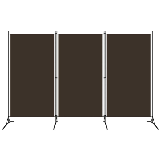 Agrippa Fabric 3 Panels 260cm x 180cm Room Divider In Brown