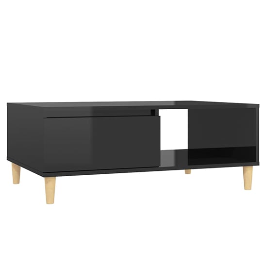 Agron High Gloss Coffee Table With 1 Door In Black_3