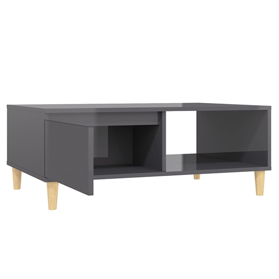 Agron High Gloss Coffee Table With 1 Door In Grey_4