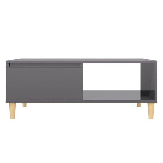 Agron High Gloss Coffee Table With 1 Door In Grey_5
