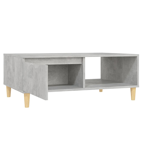 Agron Wooden Coffee Table With 1 Door In Concrete Effect_4