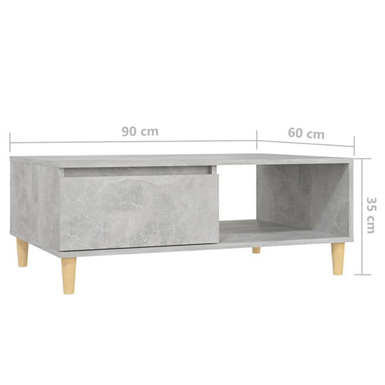 Agron Wooden Coffee Table With 1 Door In Concrete Effect_6