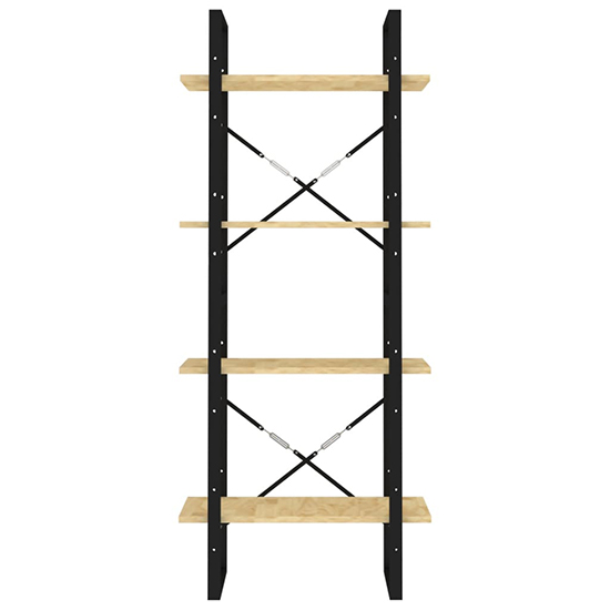 Aharon 4-Tier Solid Pinewood Bookshelf In Natural