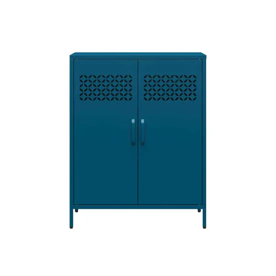 Aiken Metal Storage Cabinet With 2 Doors In Deep Ocean Blue